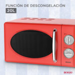MICROONDAS RETRO ROJO SOGO - Imagen 2