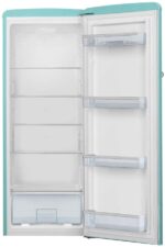 FRIGO AMICA 1P 144X55 A++ RETRO CELESTE - Imagen 2