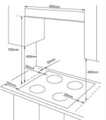 ENCIMERA CRISTAL GAS INFINITON 3.F NEGRA - Imagen 2