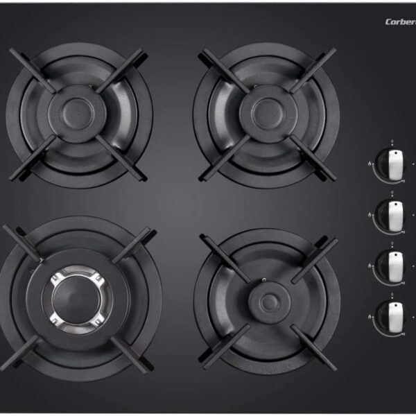 ENCIMERA CRISTAL GAS CORBERO 4 F NEGRA