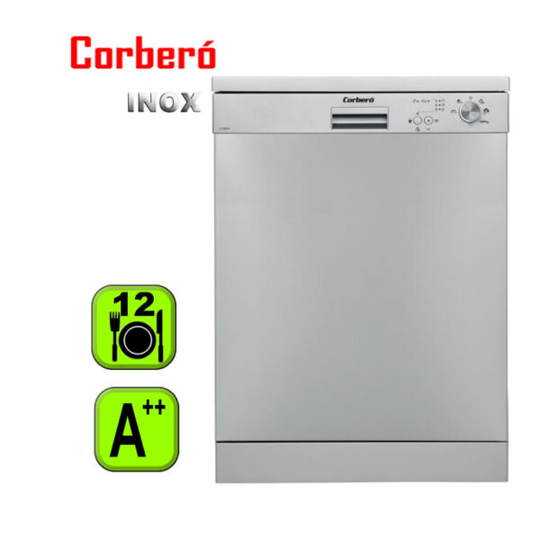 LAVAVAJILLAS CORBERO 60CM 12CUB INOX A++