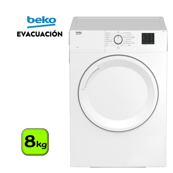 SECADORA BEKO 8KG EVACUACION BLANCA