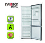 FRIGORIFICO INFINITON CRISTAL 185X60 NEGRO A++ - Imagen 2