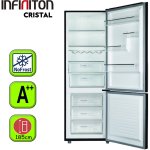 FRIGORIFICO INFINITON CRISTAL 185X60 NEGRO A++ - Imagen 2
