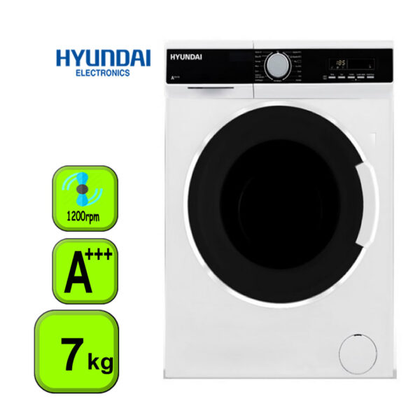 LAVADORA HYUNDAI 7KG 1200 RPM A+++ BLANCA