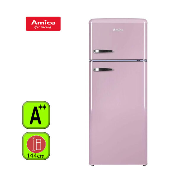 FRIGORIFICO AMICA RETRO ROSA 144X55 A++