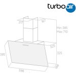 CAMPANA TURBOAIR 60CM CRISTAL BLANCO - Imagen 2