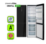 FRIGORIFICO UNIVERSAL B 185X60 NF CRISTAL NEGRO