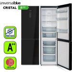 FRIGORIFICO UNIVERSAL B 185X60 NF CRISTAL NEGRO