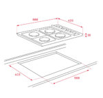 ENCIMERA TEKA INOX GAS 4F. // HLX504G - Imagen 2