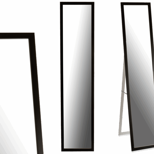 ESPEJO PIE 30X120CM NEGRO