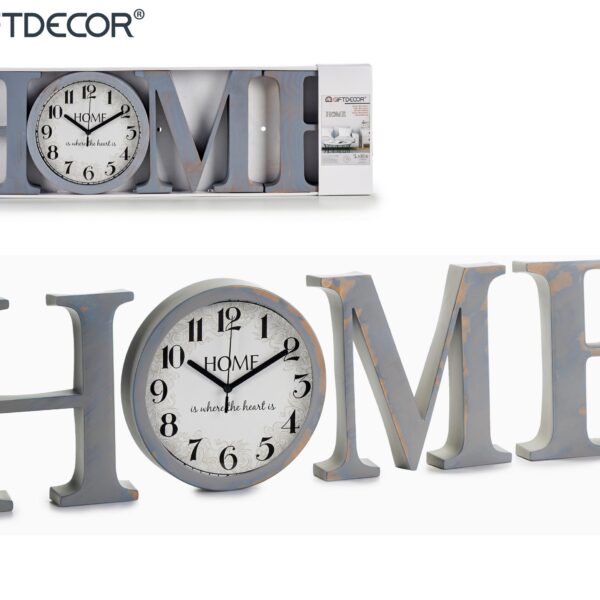 JUEGO HOME RELOJ GRIS/DORADO
