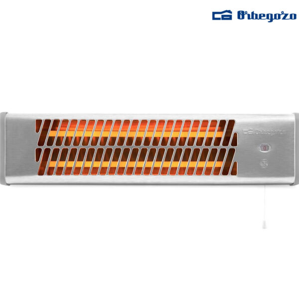 ESTUFA PARED OEBEGOZO 2 BARRAS 1200W INOX