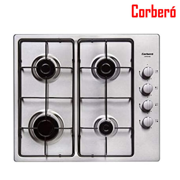 ENCIMERA GAS CORBERO 4 FUEGOS INOX