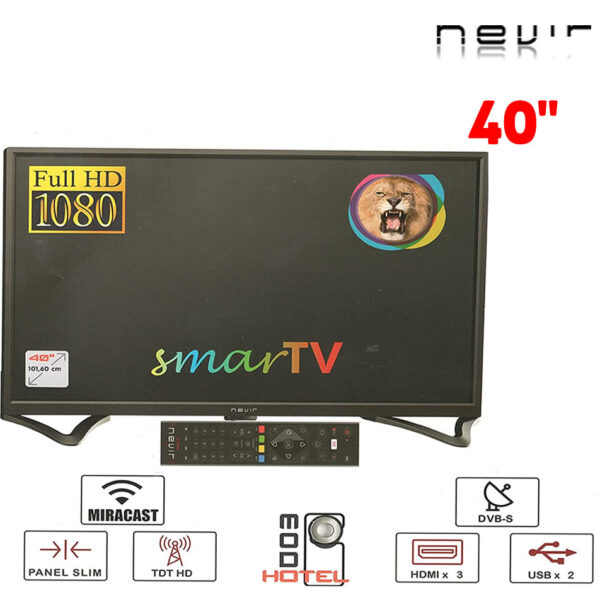 PANTALLA NEVIR 40" FHD SMART TV NEGRA