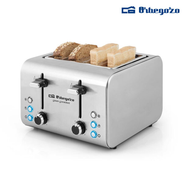 TOSTADOR ORBEGOZO 4 REBANADAS INOX