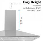 CAMPANA DECORATIVA UNIVERSAL B 90 CM INOX - Imagen 2