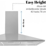CAMPANA DECORATIVA UNIVERSAL B 90 CM INOX - Imagen 2