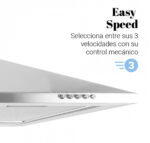 CAMPANA DECORATIVA UNIVERSAL B 90 CM INOX - Imagen 4