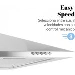 CAMPANA DECORATIVA UNIVERSAL B 90 CM INOX - Imagen 4