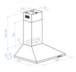 CAMPANA DECORATIVA UNIVERSAL B 90 CM INOX - Imagen 5