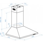 CAMPANA DECORATIVA UNIVERSAL B 90 CM INOX - Imagen 5