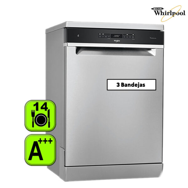 LAVAVAJILLAS WHIRLPOOL 60CM A+++ INOX 3Âº BAN