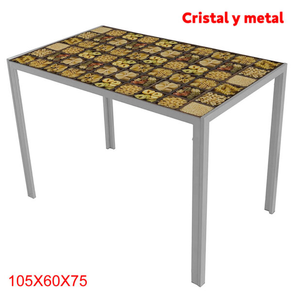 MESA COCINA GRIS ITALIAN PASTA 105X60X75