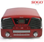 TOCADISCOS SOGO RETRO MULTIMEDIA  ROJO - Imagen 3