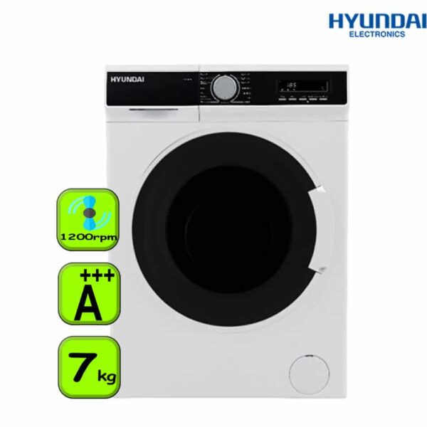 LAVADORA HYUNDAI 7KG 1200 RPM A+++ BLANCA