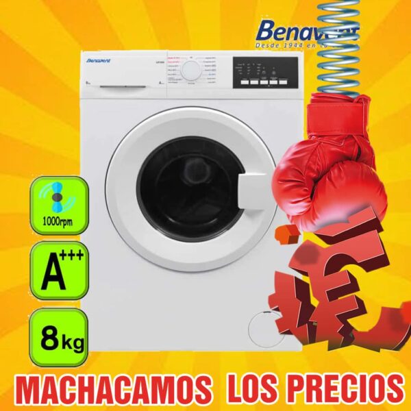 LAVADORA BENAVENT 8 KG 1000 RPM A++