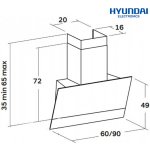 CAMPANA HYUNDAI CRISTAL BLANCO 60 CM - Imagen 2
