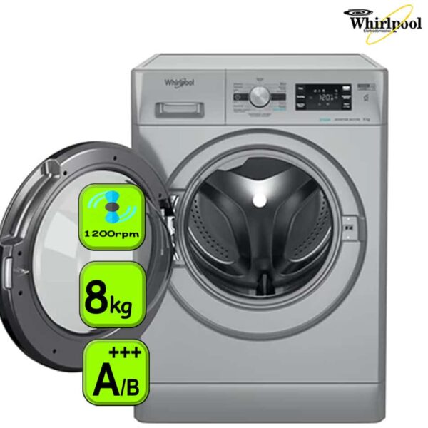 LAVADORA WHIRLPOOL 8 KG 1200 RPM INOX