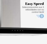 CAMPANA UNIVERSAL B PLANA 90CM FRENTE CRISTAL - Imagen 4