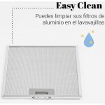 CAMPANA UNIVERSAL B PLANA 90CM FRENTE CRISTAL - Imagen 2