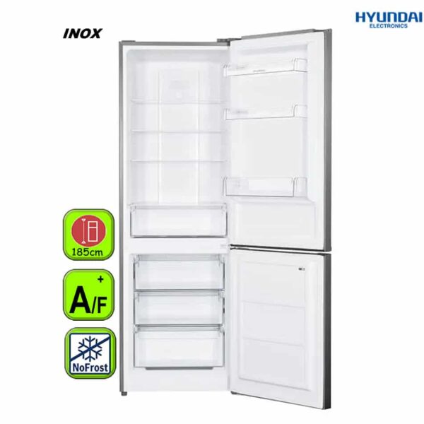 FRIGORIFICO HYUNDAI 185X60 NF A+/F INOX