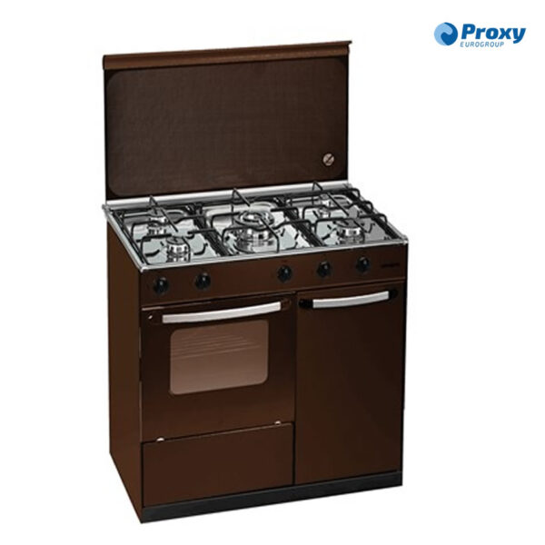 COCINA TENSAI 5 F+ HORNO+ PORTA MARRON 90 CM