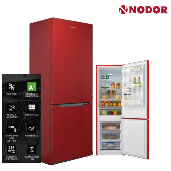 frigorífico retro rojo