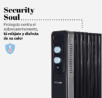 RADIADOR ACEITE UNIVERSAL B 9 ELE 1500 W NEGRO - Imagen 2