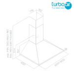 CAMPANA PIRAMIDAL TURBO AIR 90CM INOX - Imagen 2