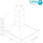 CAMPANA PIRAMIDAL TURBO AIR 90CM INOX - Imagen 2