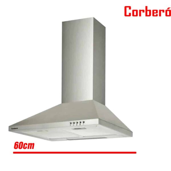 CAMPANA DECORATIVA CORBERO 60CM INOX