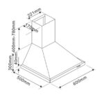 CAMPANA DECORATIVA ORBEGOZO 60CM INOX - Imagen 2