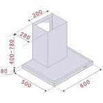 CAMPANA ORBEGOZO PLANA 60CM INOX 645M3 - Imagen 2