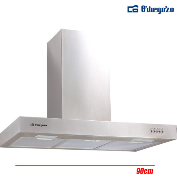 CAMPANA ORBEGOZO PLANA 90CM INOX 647M3