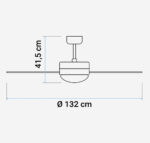 VENTILADOR TECHO UNIVERSAL B. SIROCO 132CM 70W NEGRO - Imagen 5