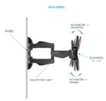 SOPORTE TV DE PARED 26" A 40" ABATIBLE - Imagen 4
