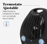TERMOVENTILADOR UIVERSAL B 2000W NEGRO - Imagen 3