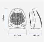 TERMOVENTILADOR UIVERSAL B 2000W NEGRO - Imagen 5