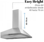 CAMPANA DECORTIVA UNIVERSAL B 60 CM INOX - Imagen 2